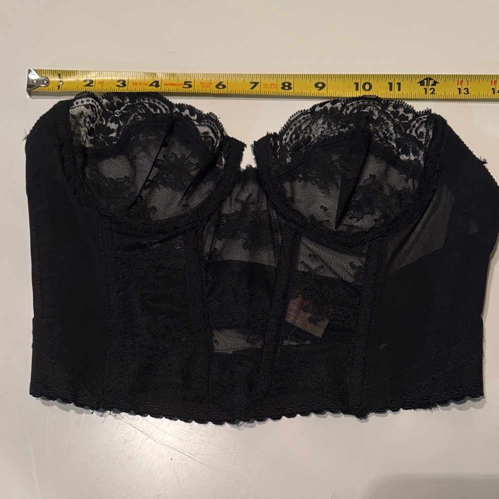 Vintage Beautiful Lace Black Corset Top 34B